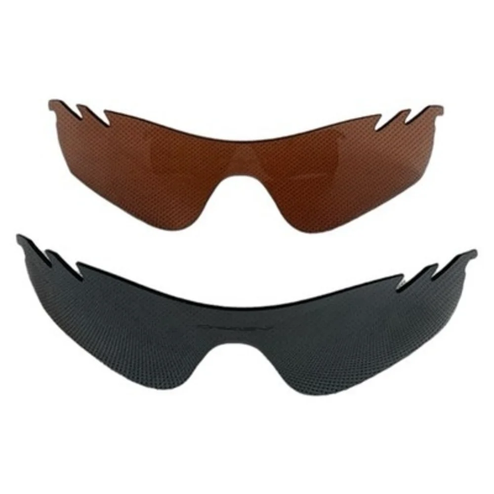 Oakley Replacement Lens Shields Brown Charcoal 2-Pair Set Hard Case Excellent
